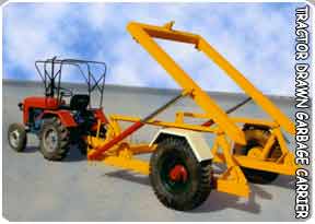 Tractor Drawn Garbage Container Carrier, Garbage Container Carrier